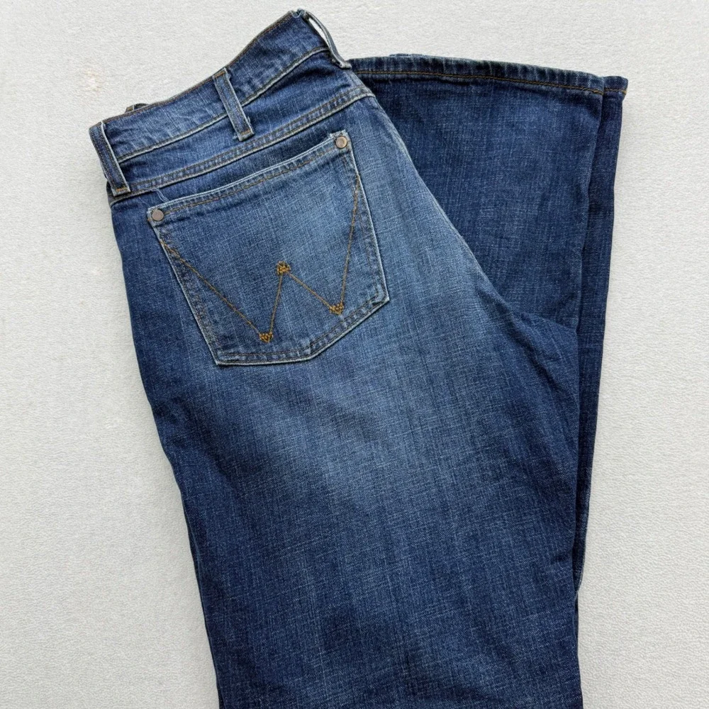 Wrangler Retro Relaxed Bootcut Jeans Mens 36x33.5 Medium Wash Denim Cowboy